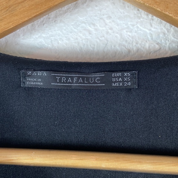 Zara velvet trim boho patterned a-line short dress xs - Picture 5 of 8